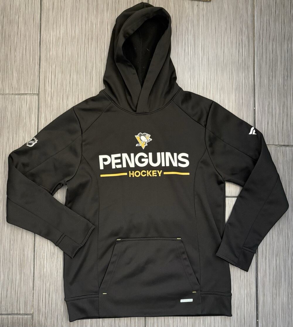 Pittsburgh Penguins Fanatics Youth Authentic Pro Rink Hoodie Black Medium 10/12